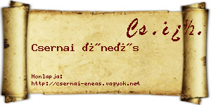 Csernai Éneás névjegykártya